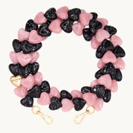 Louvini Paris Heart Phone Chain in Black and Pink