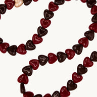 Louvini Paris Heart Phone Chain in Burgundy and Brown