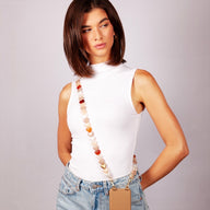 Louvini Paris Heart Phone Chain in Cappuccino