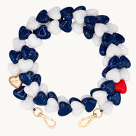 Louvini Paris Heart Phone Chain in Navy and White
