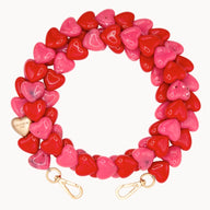 Louvini Paris Heart Phone Chain in Pink and Red