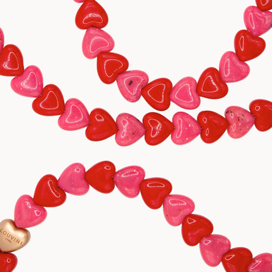Louvini Paris Heart Phone Chain / Pink Red