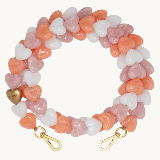 Louvini Paris Heart Phone Chain in Sorbet