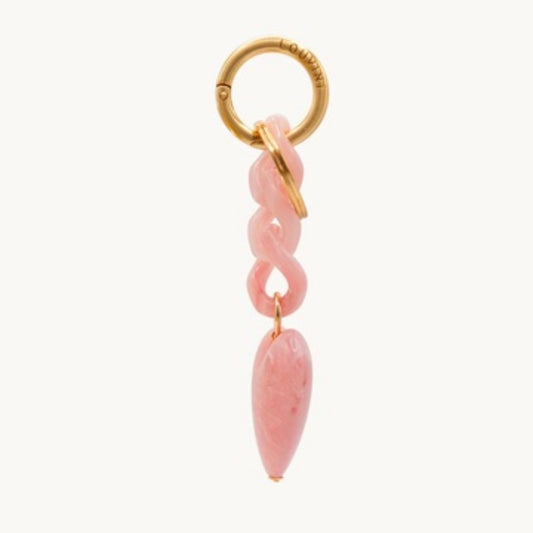 Louvini Pink Big Heart Key Ring and Bag Charm
