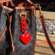 Louvini Red Big Heart Key Ring and Bag Charm