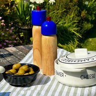 Maegen Salt and Pepper Grinder Navy & Red Large