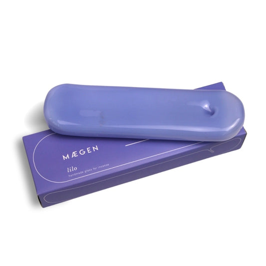 Maegen Lilo Glass Incense Stick Holder / Milky Blue