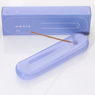Maegen Lilo Glass Incense Stick Holder in Milky Blue
