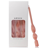 Maegen Twist Taper Candles in Plaster Pink 3 pack