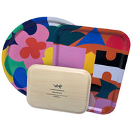 Multi coloured and sized art trays handmade in Sweden for Wrap at westandhill.co.uk