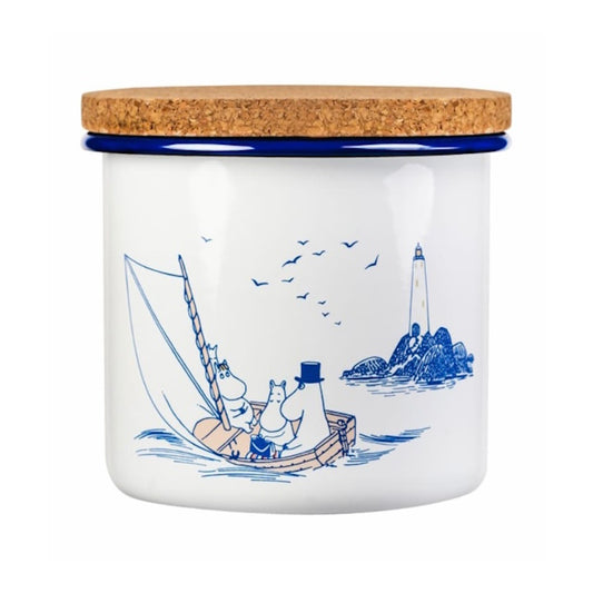 Muurla Moomin Enamel Storage Jar / Sailors 1.3L