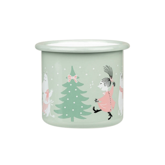 Muurla Moomin Enamel Mug Festive Spirits Green 2.5DL