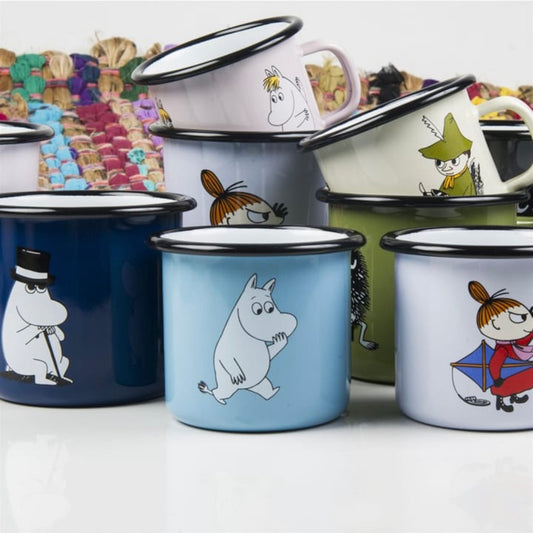 Muurla Enamel Moomin Mug Retro in Light Blue 2.5DL