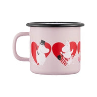 Muurla Enamel Moomin Pink and Red Mug Heart 2.5DL
