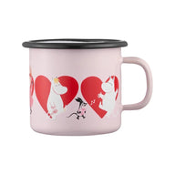 Muurla Enamel Moomin Pink and Red Mug Heart 2.5DL