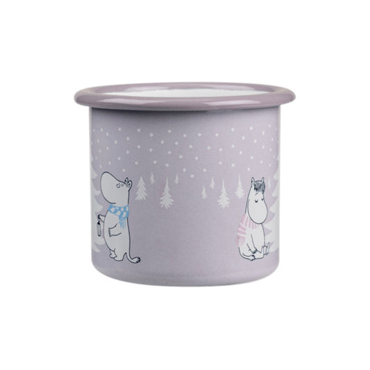 Muurla Enamel Moomin Mug Snowfall Lilac 2.5DL