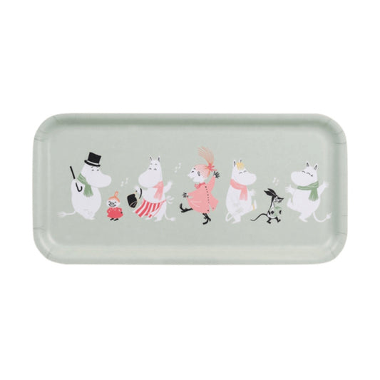 Muurla Moomin Small Rectangle Tray / Festive Spirits - 27x13cm