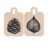 Muurla Chop and Serve Board The Pine Cone The Birch Leaf 21X31cm