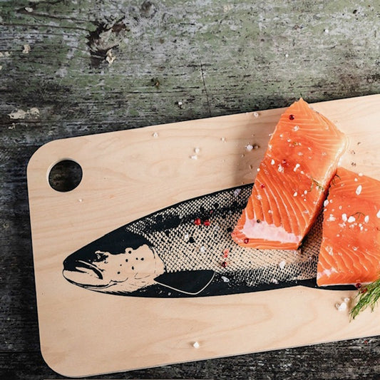 Muurla Chop and Serve Board The SalmonThe Pike 20X46cm