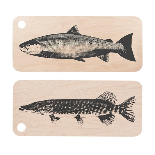 Muurla Chop and Serve Board The SalmonThe Pike 20X46cm