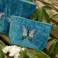 My Doris Blue Butterfly Medium Pouch