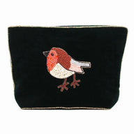 My Doris Robin On Dark Green Medium Pouch