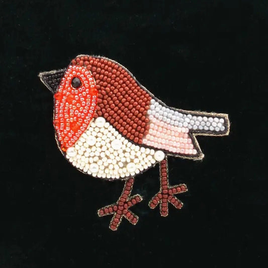 My Doris Robin On Dark Green Medium Pouch