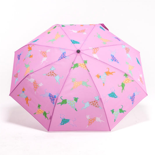 Original Duckhead Dogs In Pink Eco-Friendly Compact Duck Umbrella
