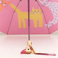 Original Duckhead Fuchsia Arty Cats Eco-Friendly Compact Duck Umbrella