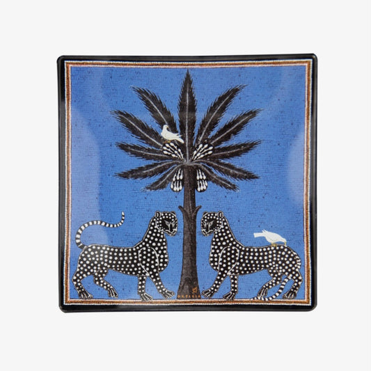 Ortigia Square Glass Mosaico Plate 11 X 11 cm in Blue