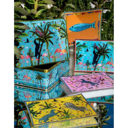 Ortigia Rectangle Glass Plates 18 X 13 cm 