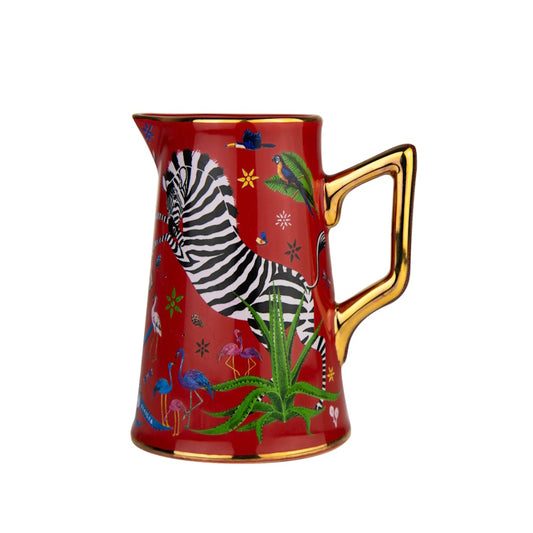 Ortigia Jungle Ceramic Jug / Corallo Red