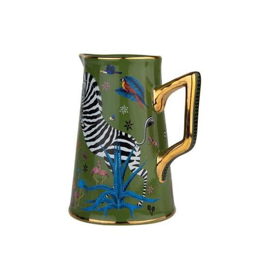 Ortigia Jungle Ceramic Jug Green