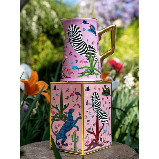 Ortigia Jungle Ceramic Jug Pink