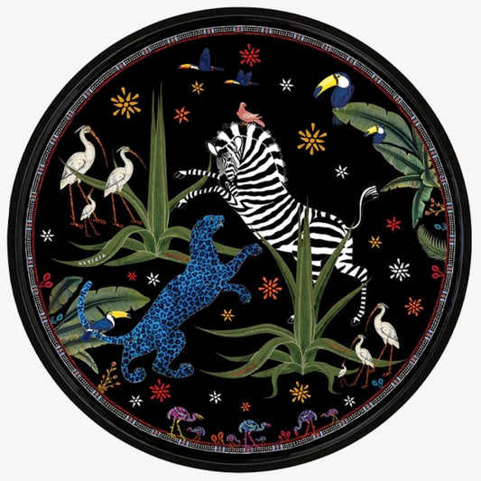 Ortigia Jungle Round Grandissimo Tray Black Diameter 55cm