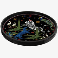 Ortigia Jungle Round Grandissimo Tray Black Diameter 55cm