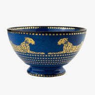 Ortigia Large Blue Gattopardo Spotty Ceramic Bowl