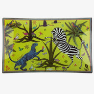 Ortigia Large Rectangle Glass Plate Jungle 26 X 16 cm