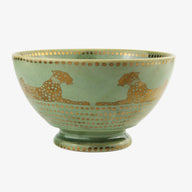 Ortigia Large Green Gattopardo Spotty Ceramic Bowl