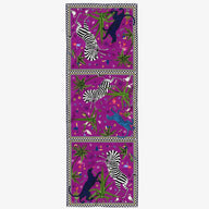 Ortigia Pure Silk Ocelot Jungle Scarf Pink Cardinale 200x70cm