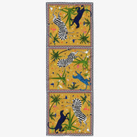 Ortigia Pure Silk Ocelot Jungle Scarf Yellow Sahara 200x70cm