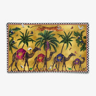 Ortigia Rectangle Glass Plate Flying Tiger Camel - 24 X 15 cm