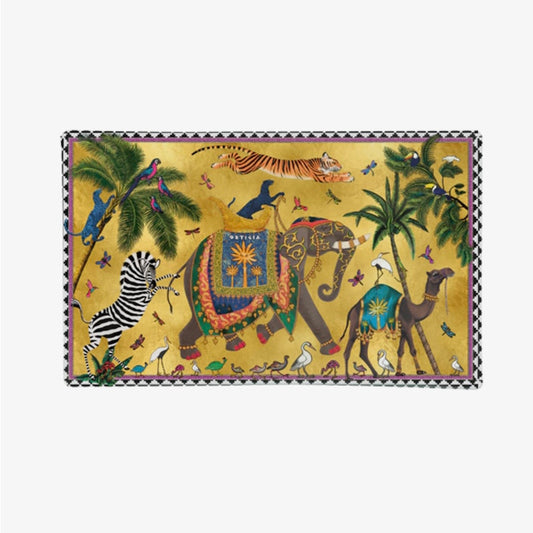 Ortigia Rectangle Glass Plate Flying Tiger - 24 X 15 cm