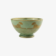Ortigia Small Green Gattopardo Spotty Ceramic Bowl