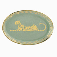 Ortigia Spotty Small Oval Dish in Green