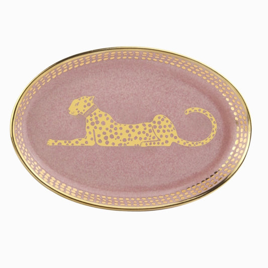 Ortigia Spotty Small Oval Dish / Pink