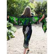 Ortigia Velvet Jungle Scarf Green 30x210cm