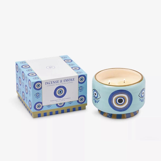 Paddywax A Dopo 24oz./680g Ceramic Scented Candle Eye in Incense & Smoke