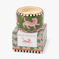 Paddywax A Dopo 24oz./680g Ceramic Scented Candle Tiger in Black Cedar & Fig