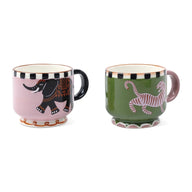 Paddywax A Dopo Espresso Cups Set of 2 Tiger and Elephant